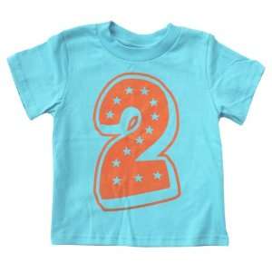   Happy Family 2nd Superstar Second Birthday Aqua Blue T Shirt Baby