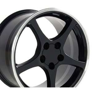   Style Wheel with Machined Lip Fits Corvette   Black 18x9.5 Automotive