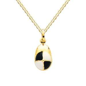  14K Yellow Gold Hat Enamel Charm Pendant with Yellow Gold 