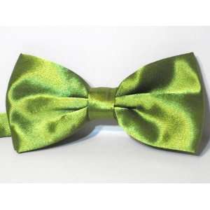  Satin clip on mens bow tie (Olive Green) 