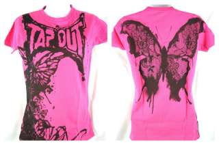 TAPOUT Pink Butterfly Womens T shirt New  