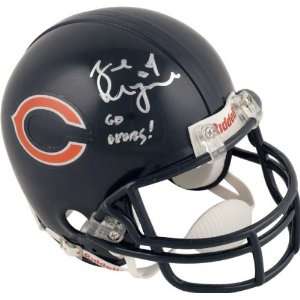 Brad Maynard Chicago Bears Autographed Mini Helmet with Go 