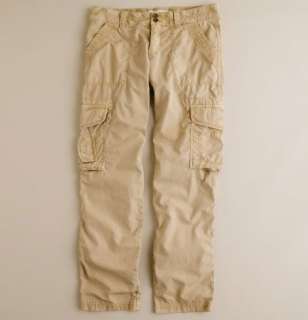 CREW Light Brown Tan Cropped Ripstop Cargo Pants 2 $70  