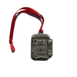  Pewter Backpack Christmas Ornament