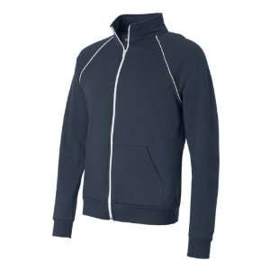  La Brea Full Zip Fleece Cadet Collar Jacket with Piping 