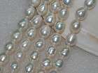 METALLIC CREAMY BLUEISH 2strs AA9mm pear2468  