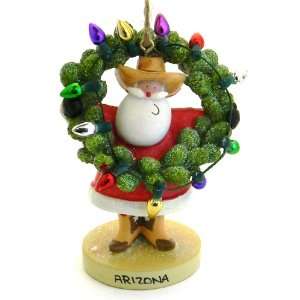  Santa with wreath ornament