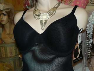   All in One SHEER BLACK MESH *SMOOTHING* SHAPER BODY BRIEFER 3X  