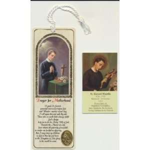 Saint/St. Gerard Holy Card Plus Bookmark with Embossed Medal Patron of 