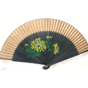  Natural Bamboo With Viscose Edge Hand Fan With Hand 
