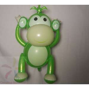  24 Green Monkey Inflate Toys & Games