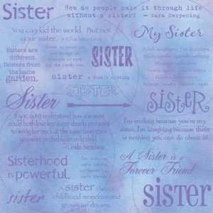 Sister Words Scrapbook Paper 12 x 12 LS283T2