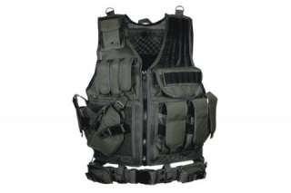   Deluxe Tactical Vest with Quick Draw Holster   Army Digital PVC V547RT