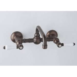 Rohl Faucets A1423LP Wall Mount Bridge with Porcelain Levers Antico 