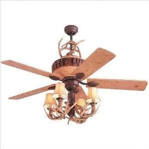    17 Great Lodge Ceiling Fan in Old Chicago with Ponderosa Pine Blades