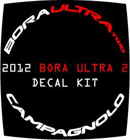 2012 CAMPAGNOLO BORA 2 TWO DECAL STICKER KIT FOR CARBON WHEELS  