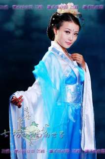 Custom made Chinese chiffon with brocade Hanfu Dress  