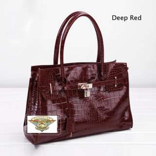 Womens fake crocodile skin Bag Satchel Handbag T155  