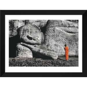  Mccurry FRAMED 28x36 Buddhist Monk And Reclining Buddha 