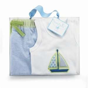  Little Prince   Sailboat 2 Piece Playset by Mud Pie Baby