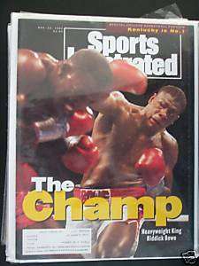 1992 Sports Illustrated Heavyweight Champ Riddick Bowe  