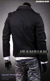 SWM Designer Mens Military Jacket Coat Shirt Black SC03  