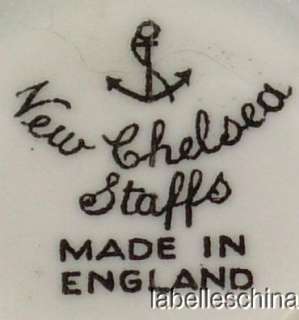 New Chelsea Staffs Demitasse Teacup and Saucer Floral Blue smaller tea 