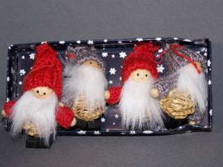 Scandinavian Swedish Christmas Ornaments 4 Straw Santas  