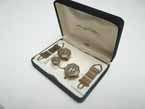 SWANK Boxed NOS Set Wrap Cufflinks Initial Letter P;  