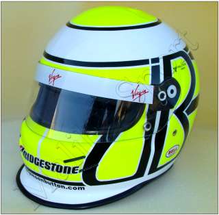 2009 Brawn GP Jenson Button F1 Replica Helmet Scale 11. Real 