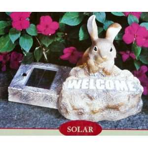  Solar Bunny Rabbit LED Accent Light WELCOME SIGN Patio 