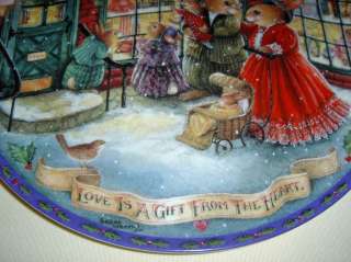 Susan Wheeler Christmas Comes To Primrose LOVE GIFT Plate Bx+COA 