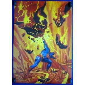  Superman Volcano Lava Poster 35 x 25 1989 Toys & Games