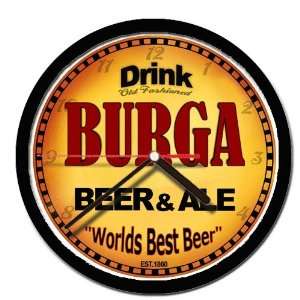  BURGA beer and ale cerveza wall clock 