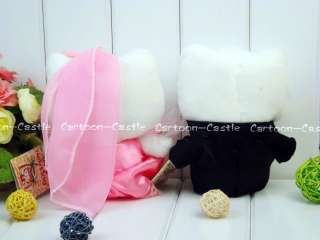 Hello Kitty Wedding Plush Dolls Pink/Black 2pcs 27598  