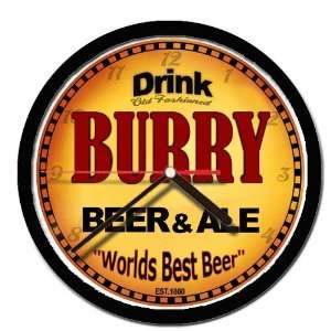  BURRY beer and ale cerveza wall clock 