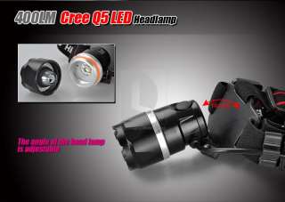 High Intensity Ultra Bright 400LM Cree Q5 LED Headlamp 4 MODES 