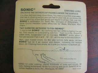 Vintage Shad Heddon Super Sonic Lure Sinking w/ Sound  