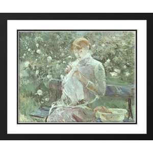 Morisot, Berthe 23x20 Framed and Double Matted Young Woman 