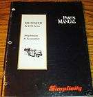 simplicity broadmoor h tractor attchmnt parts catalog expedited 