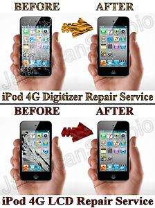 iPod Touch 4th Gen Broken Cracked Digitizer LCD Glass Screen Repair 