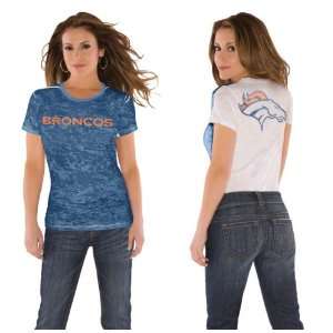  Denver Broncos Womens Superfan Burnout Tee from Touch by 