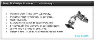 Brows direct fit catalytic converter