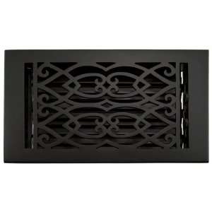 Cast Iron Floor Register with Louvers   6 x 10 (7 1/4 x 12 Overall 