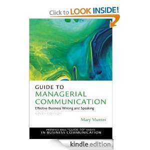  in Business Communication) Mary Munter  Kindle Store