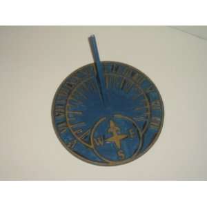  8 Blue and Gold Sundial (Directional Face U.S.A. Made 