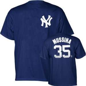 Mike Mussina Navy Majestic Player Name and Number New York Yankees 