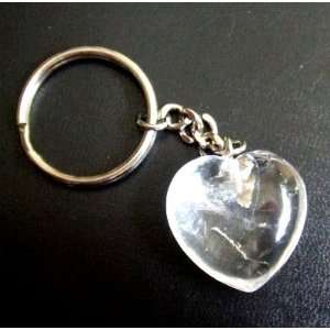 Quartz Key Chain 02 Clear Rainbow Heart Love Energy Stone Cute Crystal 