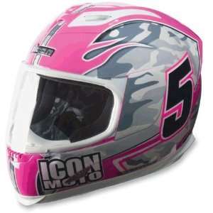 Icon Airframe Team Full Face Helmet Small  Pink 