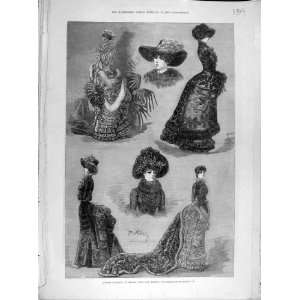  1882 Winter Fashion Ladies Swan Edgar London Print